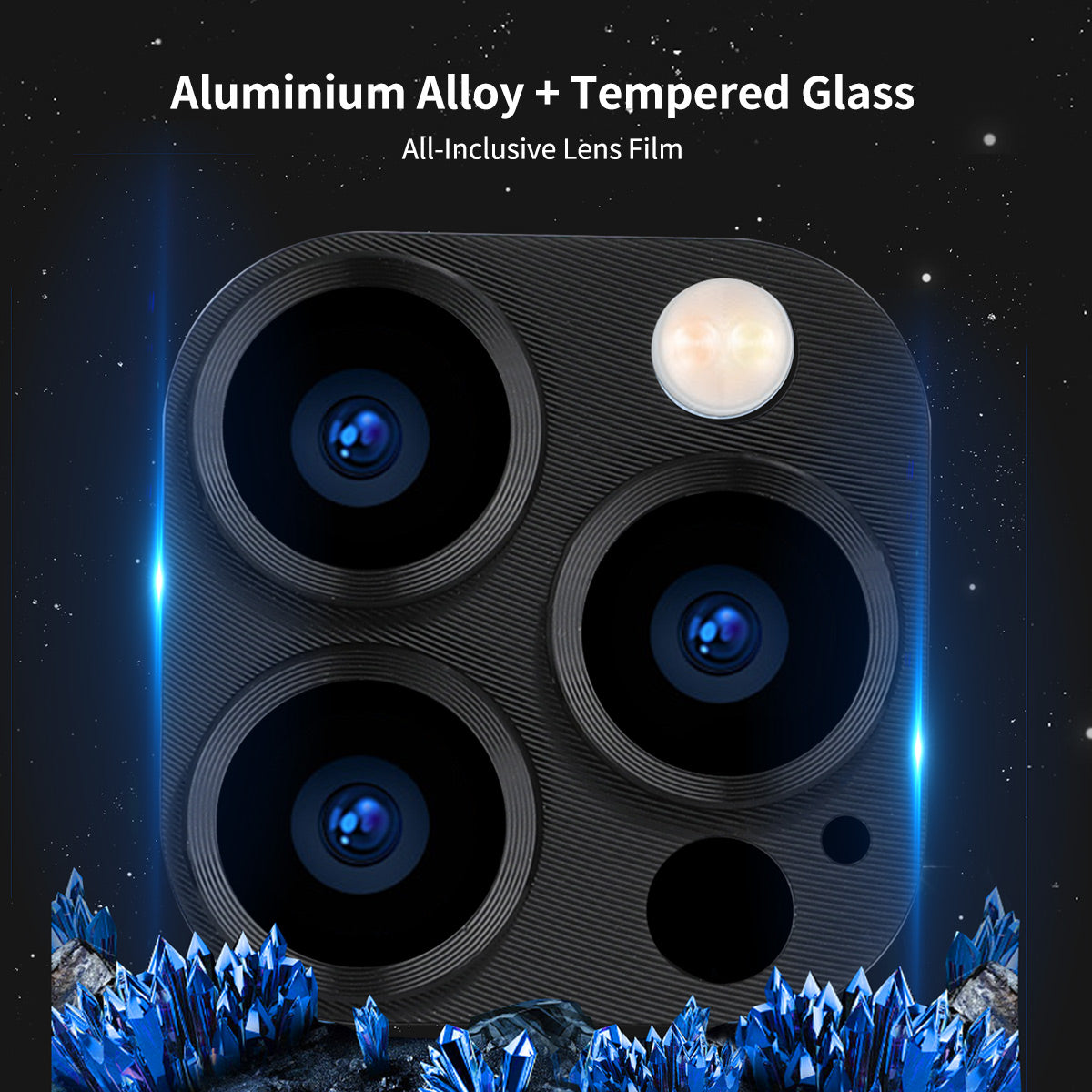 ENKAY HAT PRINCE Camera Lens Protector for iPhone 13 Pro / 13 Pro Max, High Transparency Aluminium Alloy + Tempered Glass Camera Cover Screen Protector