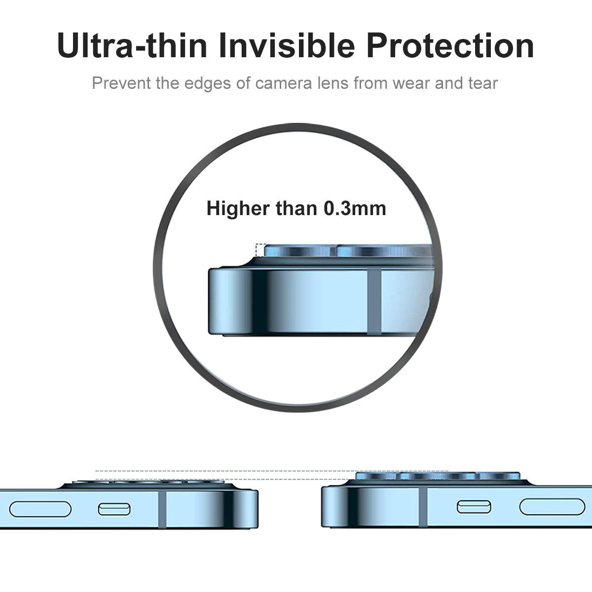 ENKAY HAT PRINCE Camera Lens Protector for iPhone 13 Pro / 13 Pro Max, High Transparency Aluminium Alloy + Tempered Glass Camera Cover Screen Protector