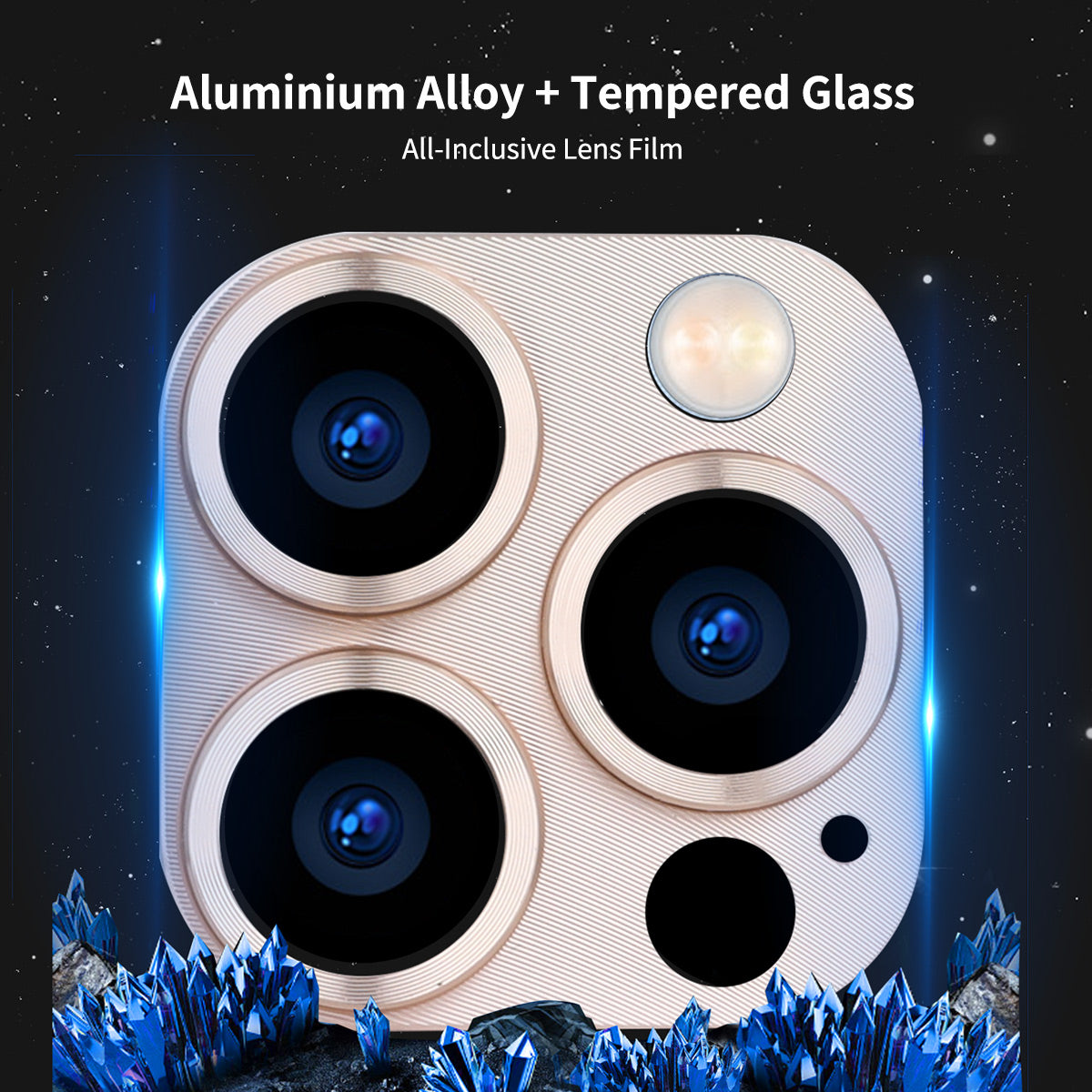 ENKAY HAT PRINCE Camera Lens Protector for iPhone 13 Pro / 13 Pro Max, High Transparency Aluminium Alloy + Tempered Glass Camera Cover Screen Protector