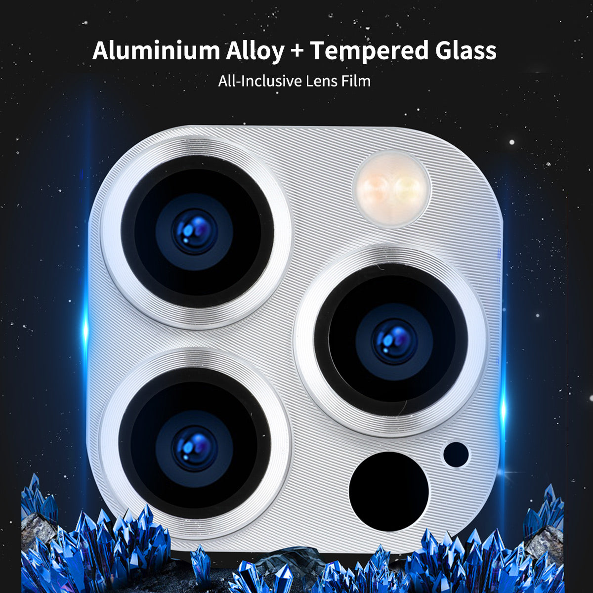 ENKAY HAT PRINCE Camera Lens Protector for iPhone 13 Pro / 13 Pro Max, High Transparency Aluminium Alloy + Tempered Glass Camera Cover Screen Protector