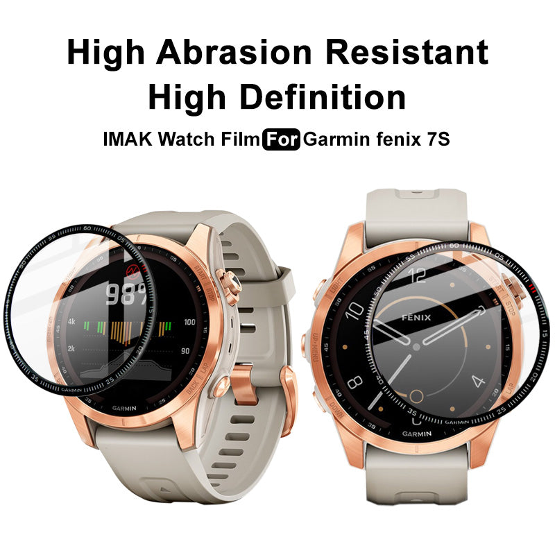 IMAK for Garmin Fenix 7S High Definition Ultra Thin PMMA Smart Watch Protective Film Anti-scratch Screen Protector
