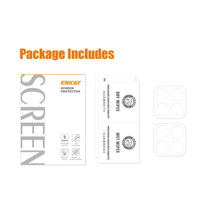 ENKAY HAT-PRINCE 2Pcs/Set for Samsung Galaxy M33 5G (Global Version)/M53 5G Camera Lens Protector 0.2mm Ultra Slim Full Glue High Aluminum-silicon Glass Film