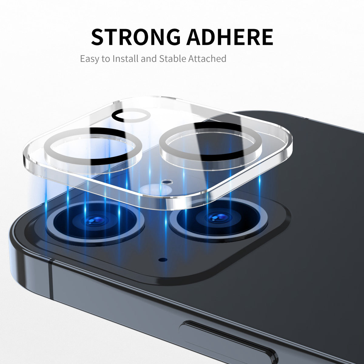 ENKAY HAT-PRINCE 2Pcs / Set for iPhone 14 6.1 inch / 14 Plus 6.7 inch Rear Camera Lens Film Tempered Glass Full Cover Lens Protector, Black Ring Version