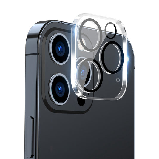 ENKAY HAT-PRINCE For iPhone 13 Pro 6.1 inch/13 Pro Max 6.7 inch Full Cover Camera Lens Protector Clear Tempered Glass Film, Black Ring Version