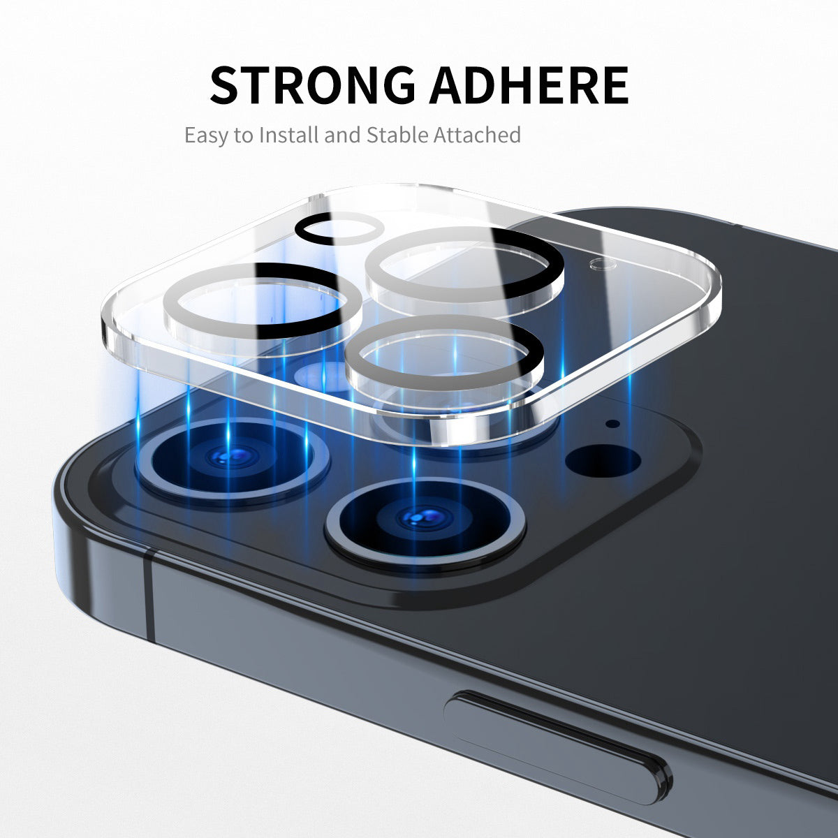ENKAY HAT-PRINCE For iPhone 13 Pro 6.1 inch/13 Pro Max 6.7 inch Full Cover Camera Lens Protector Clear Tempered Glass Film, Black Ring Version