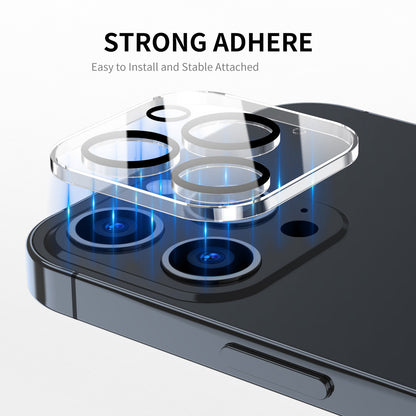 ENKAY HAT-PRINCE For iPhone 13 Pro 6.1 inch/13 Pro Max 6.7 inch Full Cover Camera Lens Protector Clear Tempered Glass Film, Black Ring Version