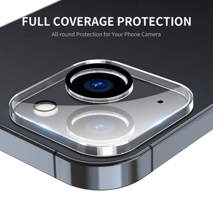 ENKAY HAT-PRINCE For iPhone 13 6.1 inch/13 mini 5.4 inch Tempered Glass Camera Lens Protector Full Coverage Film, Black Ring Version