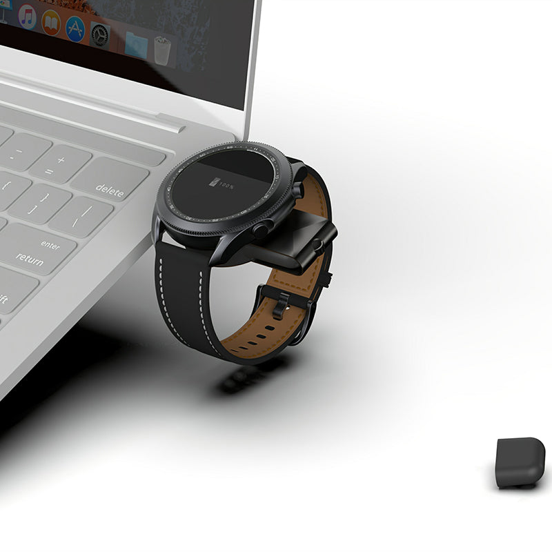 T304-S USB+Type-C 2 in 1 Magnetic Wireless Fast Charger for Samsung Galaxy Watch 3 4/Galaxy Watch Active 1 2