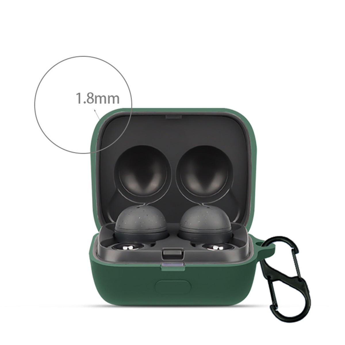 For Sony WF-L900 Earphone Charging Box Silicone Protective Case Bluetooth Earbuds Cover with Buckle