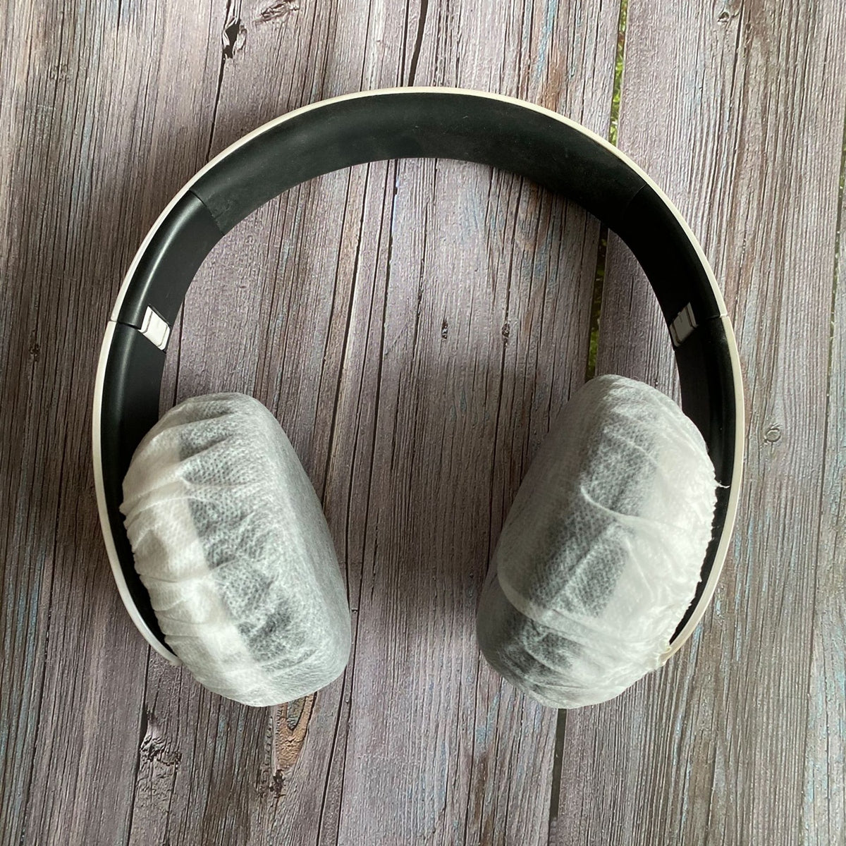 100Pcs/Set Non-Woven Sanitary Headset Ear Cover Disposable Stretch Covers Dust-proof for On-Ear Headphones with 6.5-7.5cm Earpads