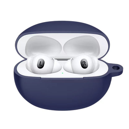 For Oppo Enco X2 Bluetooth Earphone Anti-drop Silicone Case Charging Box Cover with Anti-loss Buckle