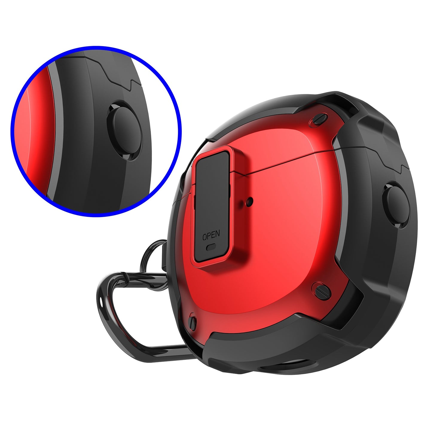 For Huawei FreeBuds 4/4E Snap-on Lid Design Bluetooth Earphone Cover TPU+PC Anti-drop Protective Case