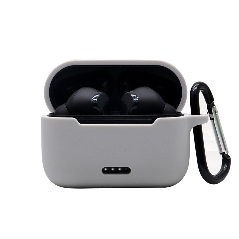 Anti-fall Silicone Case for TOZO NC2 Wireless Bluetooth Headphones Cover with Anti-lost Carabiner