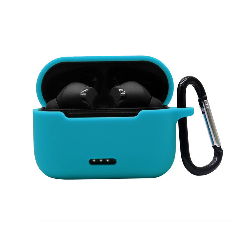 Anti-fall Silicone Case for TOZO NC2 Wireless Bluetooth Headphones Cover with Anti-lost Carabiner