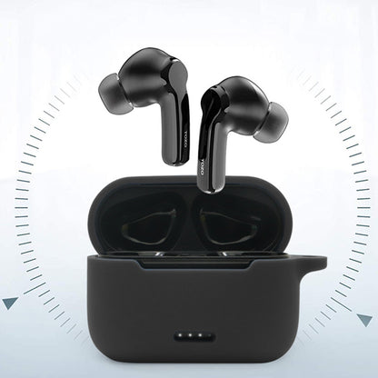 Anti-fall Silicone Case for TOZO NC2 Wireless Bluetooth Headphones Cover with Anti-lost Carabiner