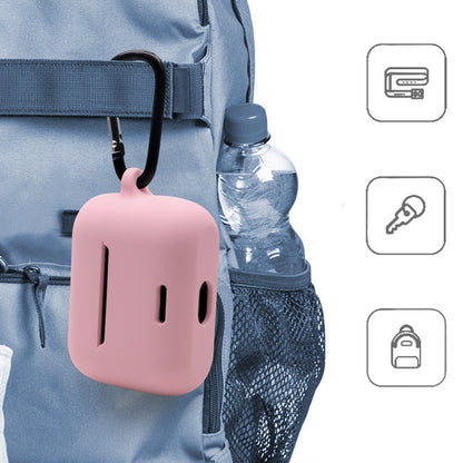 Anti-fall Silicone Case for TOZO NC2 Wireless Bluetooth Headphones Cover with Anti-lost Carabiner