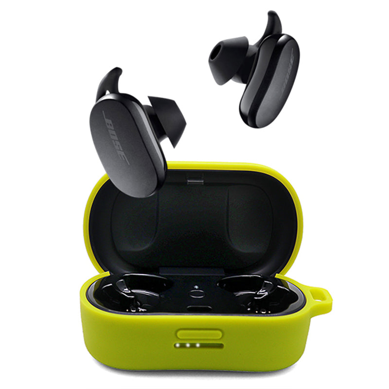 For Bose QuietComfort Earbuds Silicone Cover Bluetooth TWS Earphone Protective Sleeve Case with Anti-lost Buckle