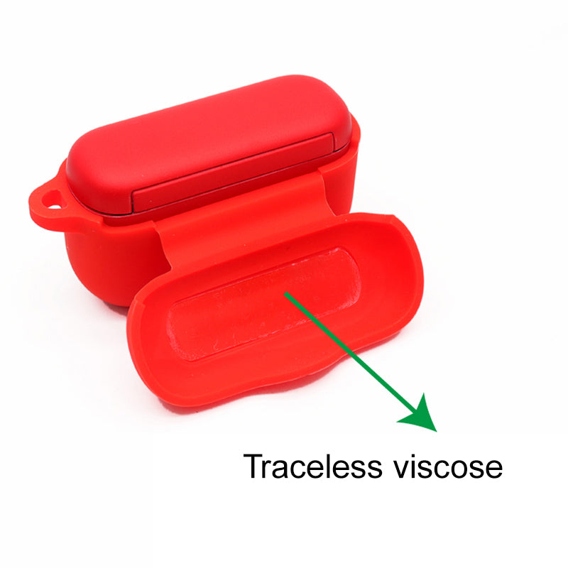 For Sony WF-H800 TWS Bluetooth Earphone Silicone Drop-proof Cover Case with Hanging Buckle