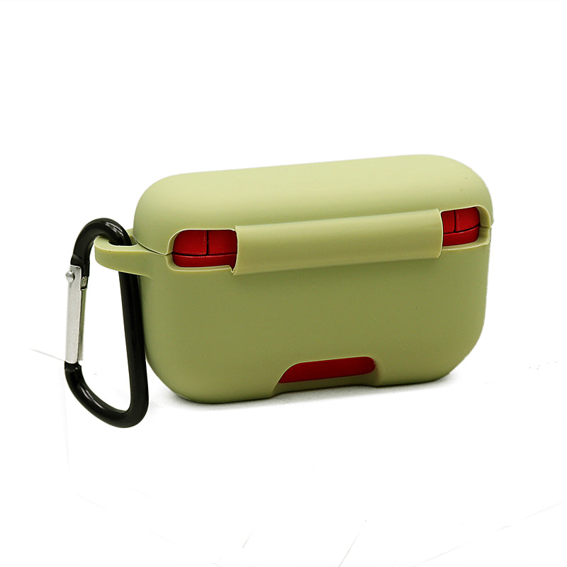 For Sony WF-H800 TWS Bluetooth Earphone Silicone Drop-proof Cover Case with Hanging Buckle