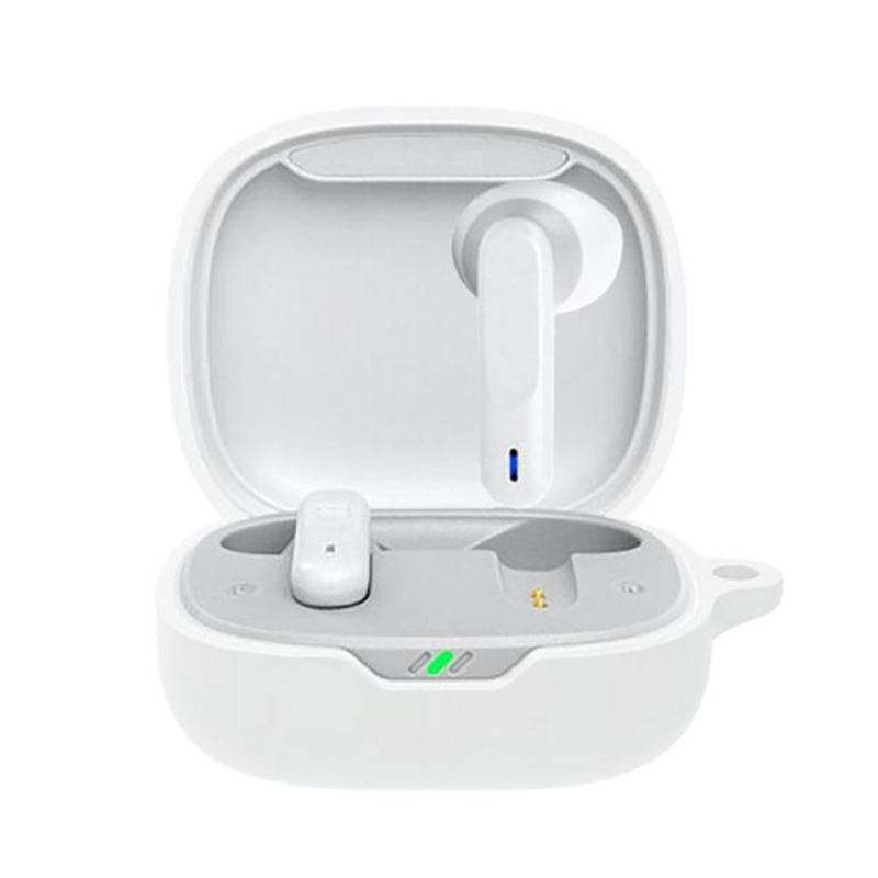 For JBL WAVE 300 TWS Earphone Silicone Cover Drop-proof Case with Anti-lost Buckle