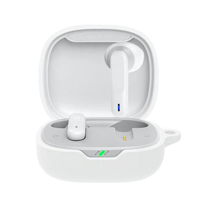 For JBL WAVE 300 TWS Earphone Silicone Cover Drop-proof Case with Anti-lost Buckle