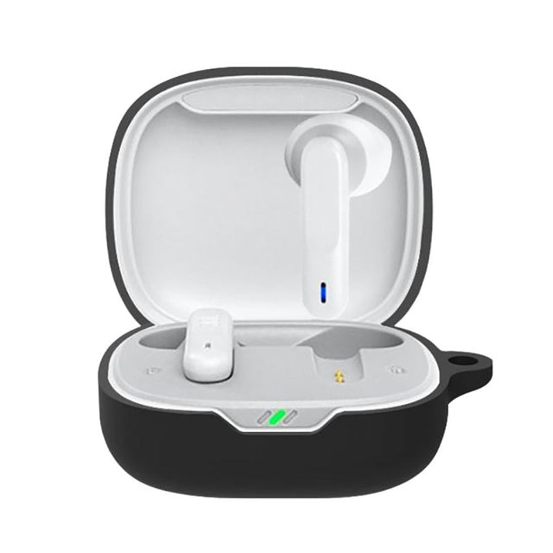 For JBL WAVE 300 TWS Earphone Silicone Cover Drop-proof Case with Anti-lost Buckle