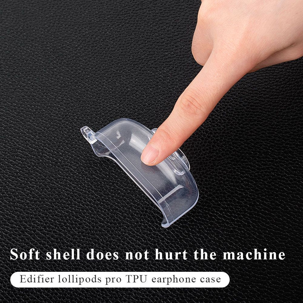 Protective Case for Edifier Lollipods Pro TPU Case Cover Portable Anti-Scratch Earbuds Protector with Keychain