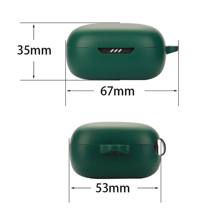 For JBL Live Free 2 TWS Earphone Soft Silicone Drop-proof Anti-scratch Earbuds Case Protective Cover with Buckle