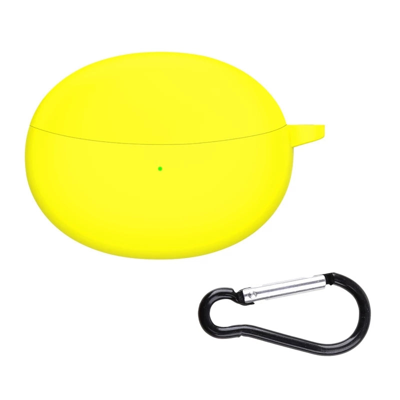 For OPPO Enco Air2 Pro Earbuds Silicone Case Earphone Organizer Protective Skin Sleeve with Carabiner