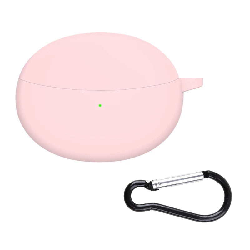 For OPPO Enco Air2 Pro Earbuds Silicone Case Earphone Organizer Protective Skin Sleeve with Carabiner
