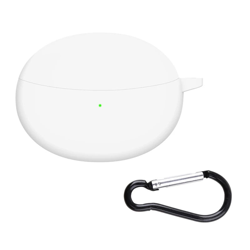 For OPPO Enco Air2 Pro Earbuds Silicone Case Earphone Organizer Protective Skin Sleeve with Carabiner