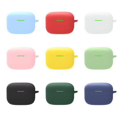 For Sony LinkBuds S Silicone Earbuds Protective Case Earphone Pouch Protective Skin Sleeve with Carabiner