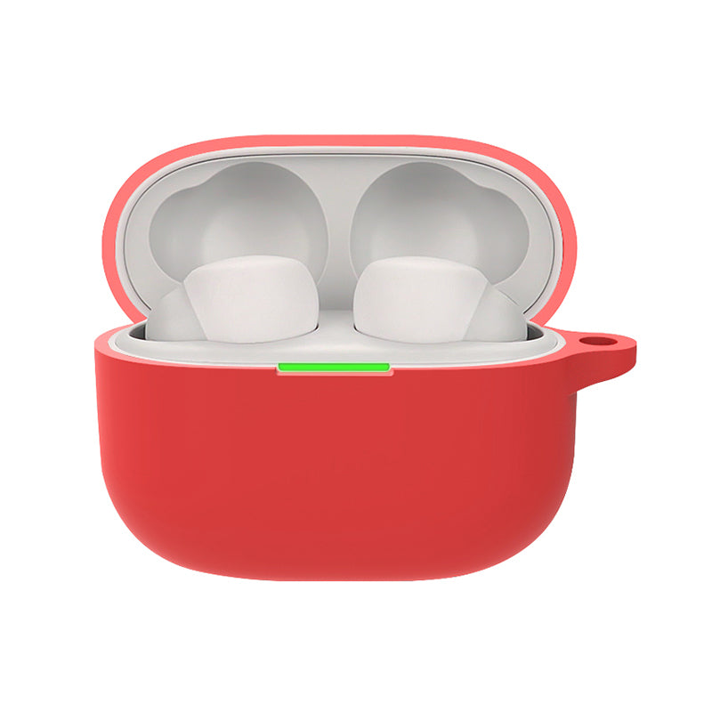 For Sony LinkBuds S Silicone Earbuds Protective Case Earphone Pouch Protective Skin Sleeve with Carabiner