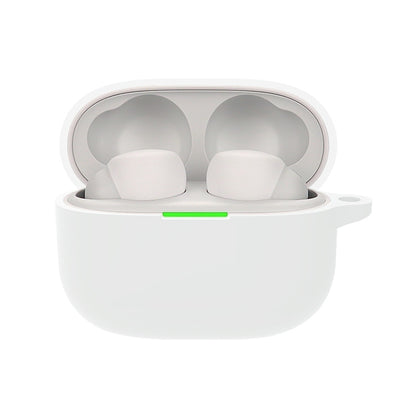 For Sony LinkBuds S Silicone Earbuds Protective Case Earphone Pouch Protective Skin Sleeve with Carabiner
