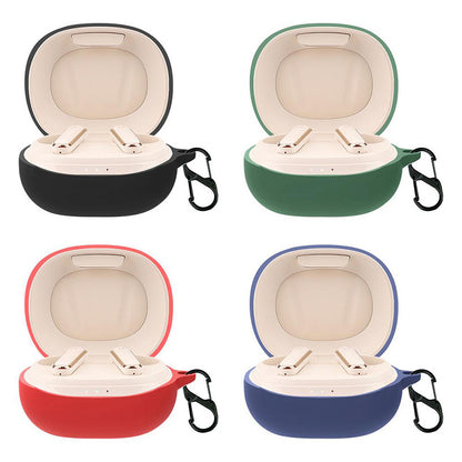 For Soundcore Life P3 Bluetooth Earphone Protective Silicone Case Anti-scratch Charging Box Protector with Hanging Buckle