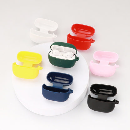 For Redmi Buds 4 Pro Earbuds Silicone Cover Bluetooth TWS Earphone Protective Sleeve Case with Anti-lost Buckle