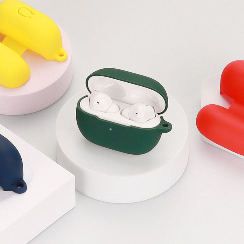 For Redmi Buds 4 Pro Earbuds Silicone Cover Bluetooth TWS Earphone Protective Sleeve Case with Anti-lost Buckle