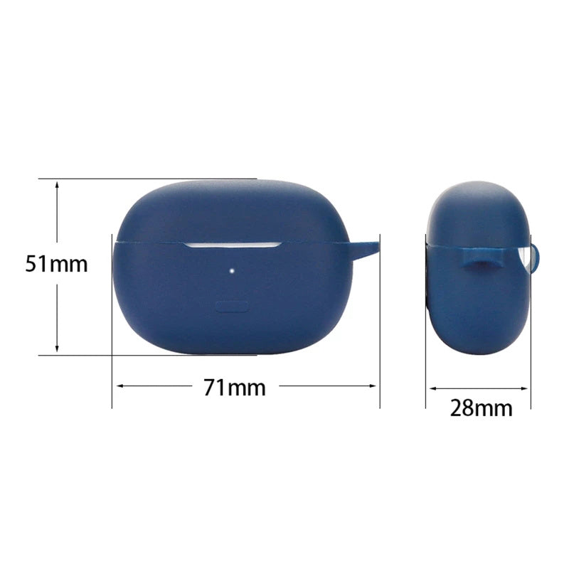 For Redmi Buds 4 Pro Earbuds Silicone Cover Bluetooth TWS Earphone Protective Sleeve Case with Anti-lost Buckle