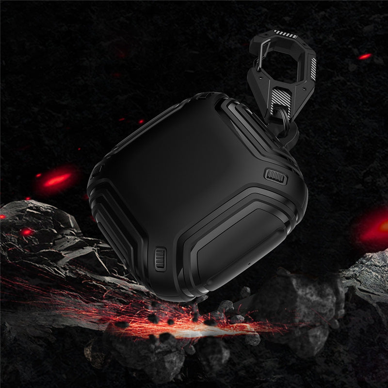 For Beats Fit Pro Charging Case Cover Anti-Drop Headset Protector Soft TPU Shockproof Case with Hook