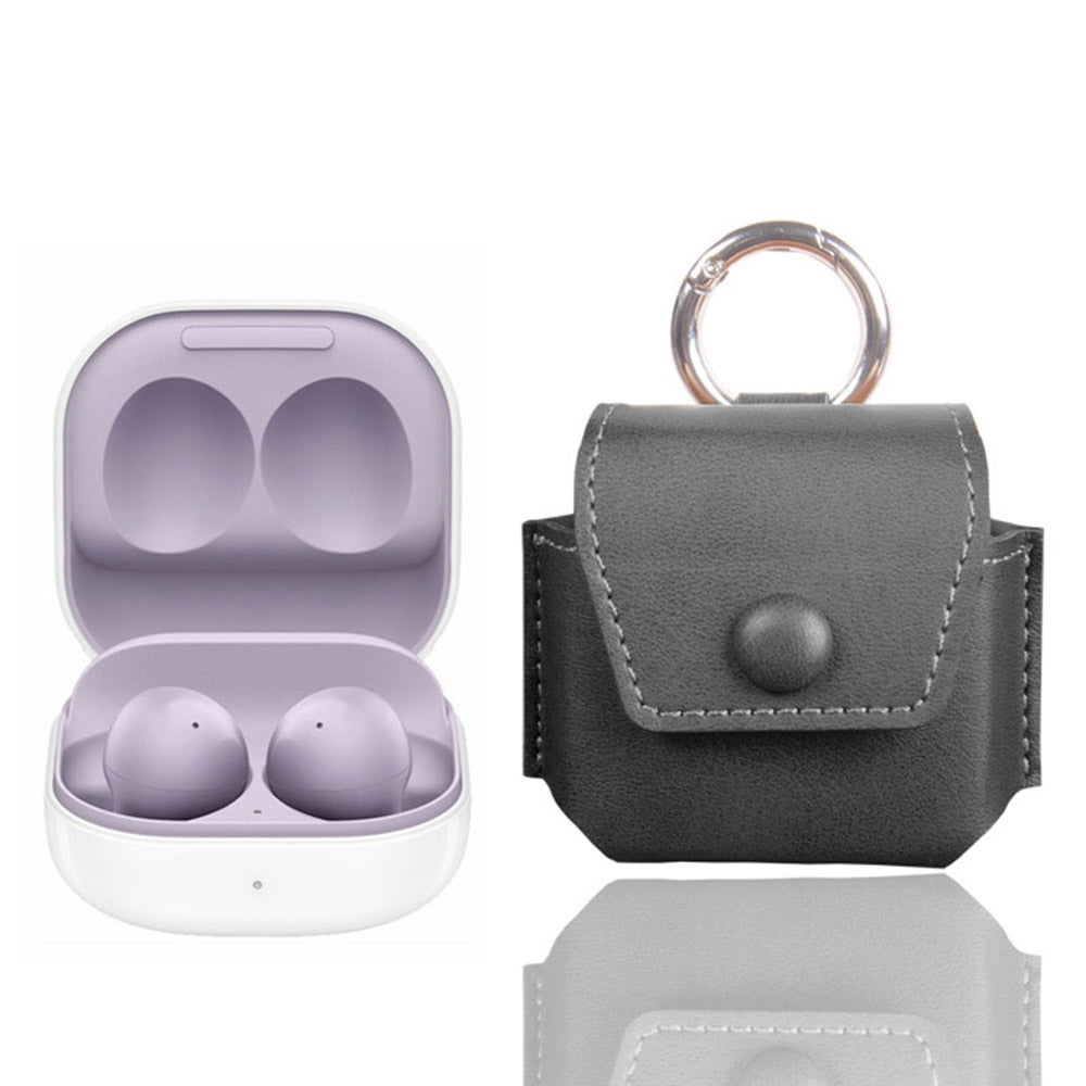 For Samsung Galaxy Buds2 / Buds Live / Buds Pro Bluetooth Earphone Crazy Horse Texture PU Leather Protective Bag Anti-scratch Anti-drop Cover