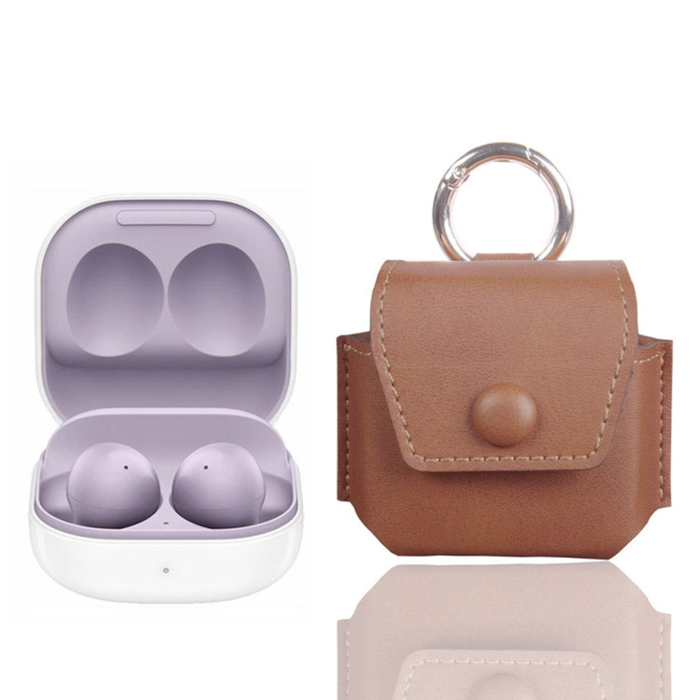 For Samsung Galaxy Buds2 / Buds Live / Buds Pro Bluetooth Earphone Crazy Horse Texture PU Leather Protective Bag Anti-scratch Anti-drop Cover