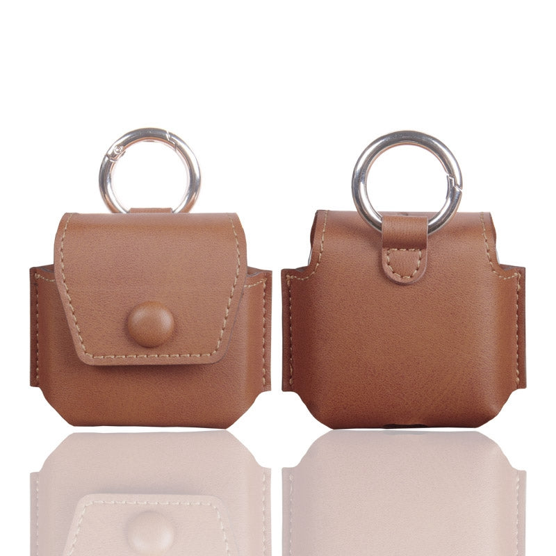 For Samsung Galaxy Buds2 / Buds Live / Buds Pro Bluetooth Earphone Crazy Horse Texture PU Leather Protective Bag Anti-scratch Anti-drop Cover