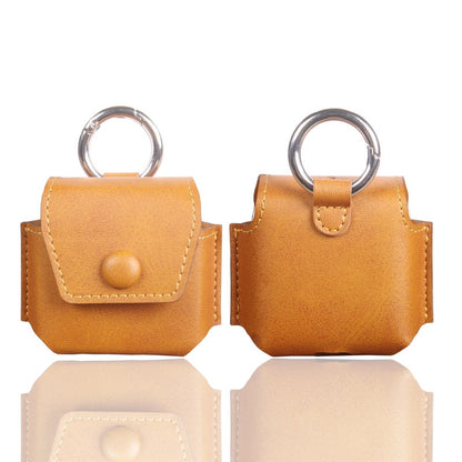 For Samsung Galaxy Buds2 / Buds Live / Buds Pro Bluetooth Earphone Crazy Horse Texture PU Leather Protective Bag Anti-scratch Anti-drop Cover