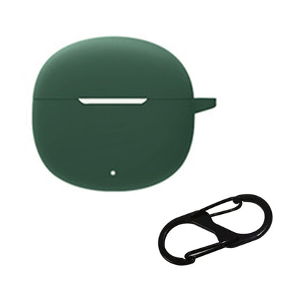 Silicone Case for QCY T20 Bluetooth Earbuds Cover Drop-Proof Soft Protector with Anti-Lost Buckle