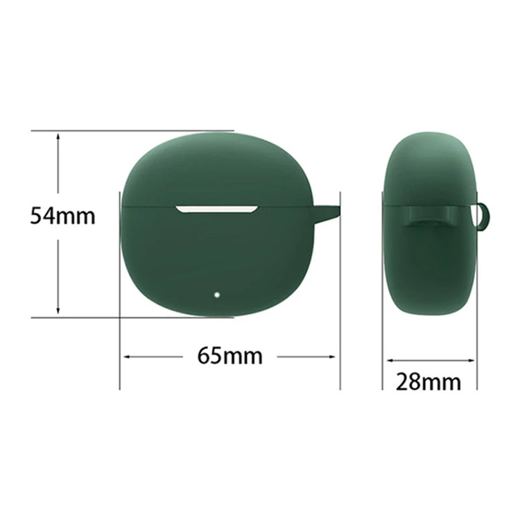 Silicone Case for QCY T20 Bluetooth Earbuds Cover Drop-Proof Soft Protector with Anti-Lost Buckle