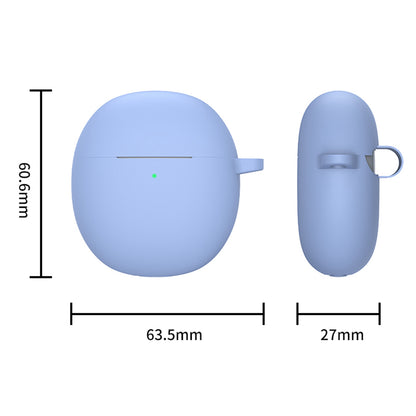 For vivo TWS Air Bluetooth Earphone Charging Case Soft Silicone Cover Drop-proof Shell with Hanging Buckle