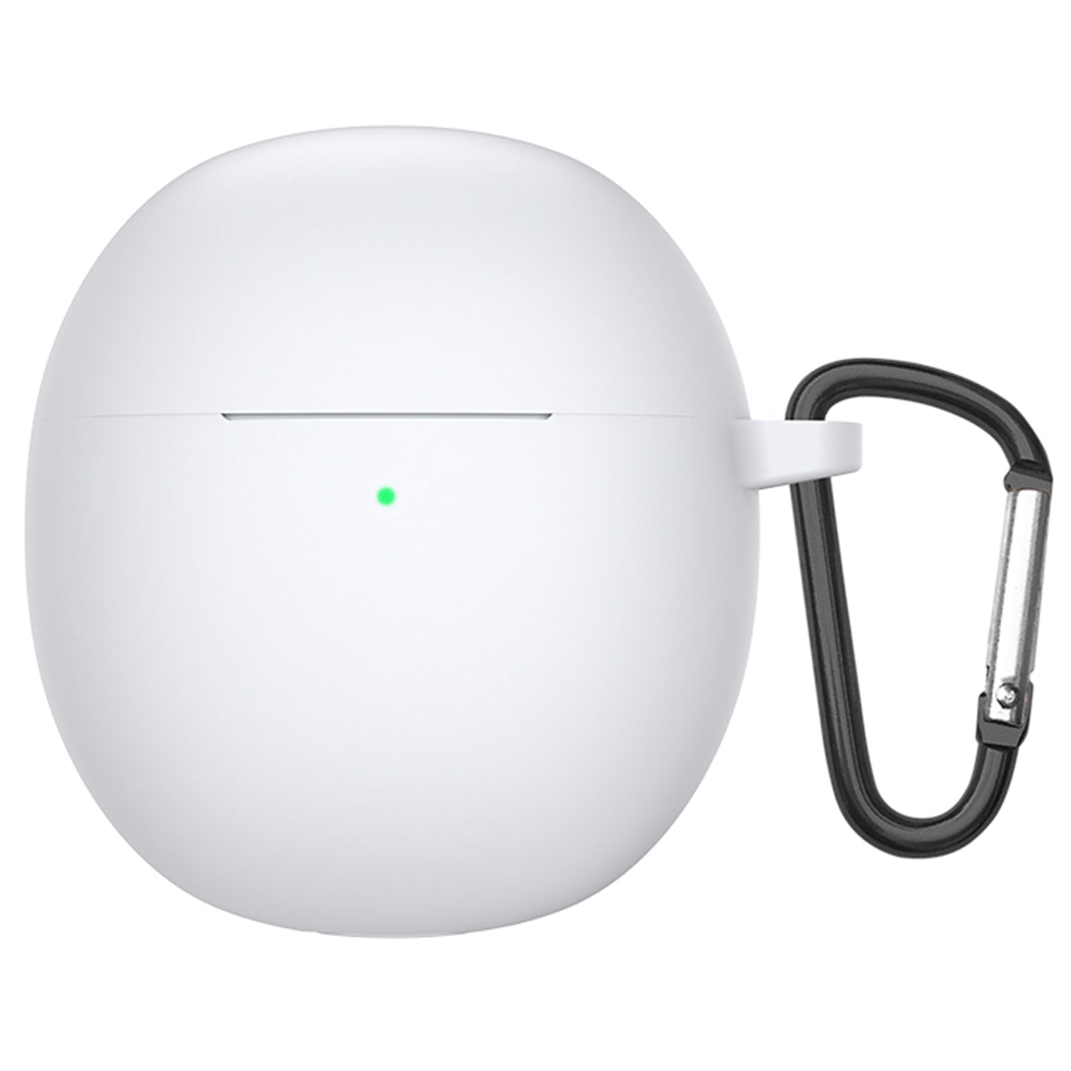 For vivo TWS Air Bluetooth Earphone Charging Case Soft Silicone Cover Drop-proof Shell with Hanging Buckle