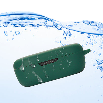 For JBL QUANTUM TWS Bluetooth Headphone Silicone Case Earphone Protective Cover with Hanging Buckle