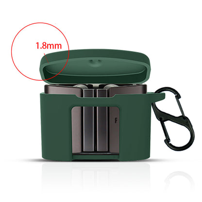 For FIIL CC Pro2 Silicone Case Bluetooth Earphone Anti-scratch Protective Cover with Anti-lost Buckle