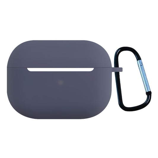 2.5mm Earphone Silicone Case for Apple AirPods Pro, Bluetooth Earbud Charging Box Anti-drop Cover with Carabiner